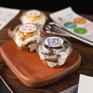 10 Pcs Kotak Dessert Box Cup Kotak Mika Kue Puding Tiramisu / Box Mika Dessert / Kotak Kue / Kotak Puding / Tempat Kue SH B13