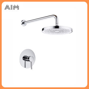 AIM Concealed Wall Mounted Rainfall Shower Set High Pressure Design with Ceiling Spray