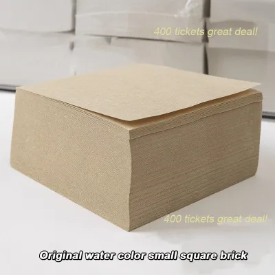 400 Sheet Brown Paper Super Thick Sticky Notes Self-Stick Cube Memo Pads for Crafts Decal Adhesion DIYWrite Draw and More