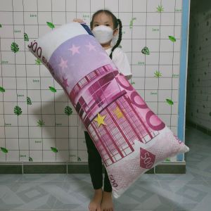 GỐI NẰM NGỦ HÌNH TỜ TIỀN VẢI NHUNG MỀM MỊN GỐI NẰM NGỦ DỄ THƯƠNG CHO BÉ