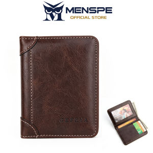 MENSPE Mens Short Wallet Fashion PU Wallet Business Wallet Multi-Card Position Wallets Travel Purses Coin Pouch ID Credit Cards Holders