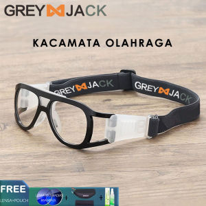 Grey Jack Frame Kacamata Sport Kokoh Adjustable Olahraga Sepak bola/Volly/Tenis/Basket Bisa Minus 073