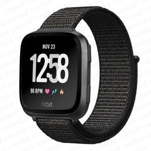 For Fitbit Versa 4/3 Nylon Strap Fitbit Sense 2/Sense Adjustable Velcro Band Women Men Soft Nylon Loop Bracelet Wristband