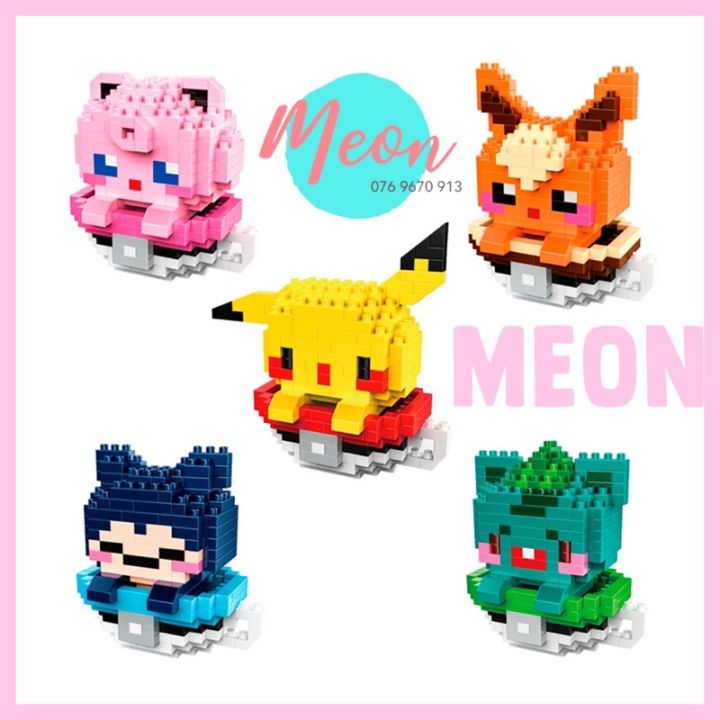 Miniblock xếp hình cute chibi pokemon Lego chibi style Lazada