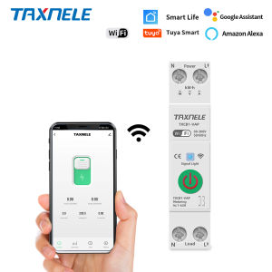 63A TUYA WiFi MCB Smart Circuit Breaker Over Current Under Voltage Protector Power Metering Wireless Remote Control Switch