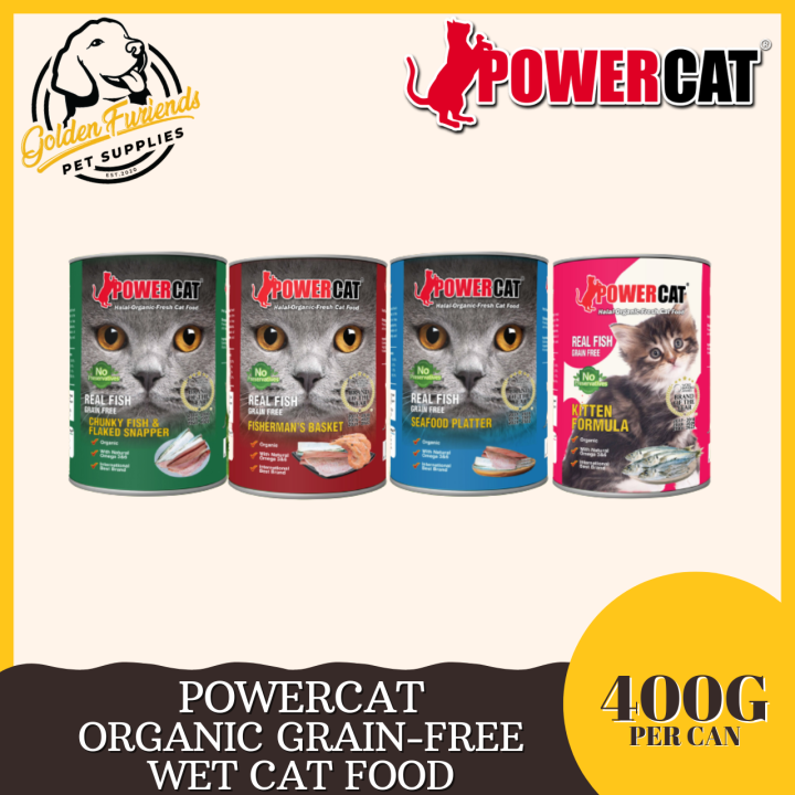 Powercat Organic Grain Free Wet Cat Food 400G Can Lazada PH