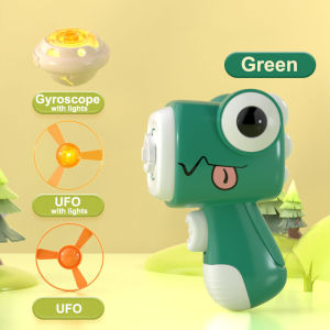 [SG Stock] Dinosaur UFO Gyro Pistol Gyroscope Bamboo dragonfly Kids Birthday gift