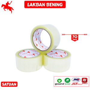 [TERLARIS] KSATRIA Tape Lakban Bening 48MM*70Yard -Pcs