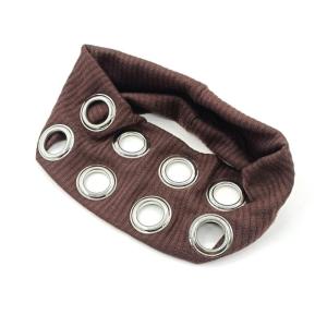 Phong cách steampunk Băng bịt đầu đàn hồi rộng với thoáng khí khoét rỗng khoen thiết kế kiểu Pháp hairband cho phụ nữ