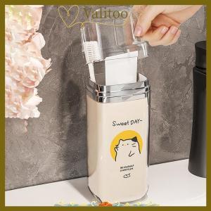 [Valitoo] Cartoon Cute Toothbrush Cup Travel Toothbrush Holder Simple Portable Mouthwash Cup For Business Trip Home Camping