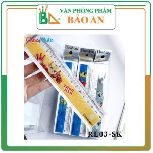 COMBO 2  Thước kẻ 15cm Superkid RL03-SKMàu sắc: Vàng Xanh Xám - Văn phòng phẩm Bảo An