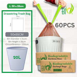 BIO Biodegradable Drawstring Trash Bag Garbage Bag