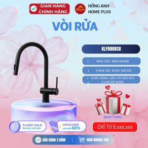 Vòi rửa bát Kluger Rene Series KLF0008SB đầu vòi kéo rút màu đen nhám hiện đại