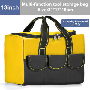 13/16/19 inch Tool Bag Strong Multi-Function 600D Oxford Cloth Waterproof Electrician Bag Multi-Pocket Waterproof Anti-Fall Professional Storage Bag