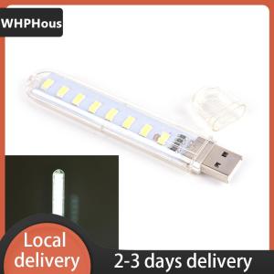 [COD] WHPHous Ship within 24 hours Mini USB LED Lamp 8 LED Camping Portable Night USB Gadget Lighting For PC Laptop
