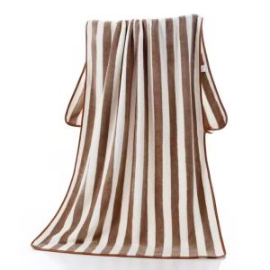 Jass Store Soft Absorbent Bath  Stripe Pattern Towel For Adults Size 140x70 007