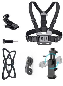 Reeopee Chest mount for cellphone go pro action camera body cellphone holder body strap for cellphone holder