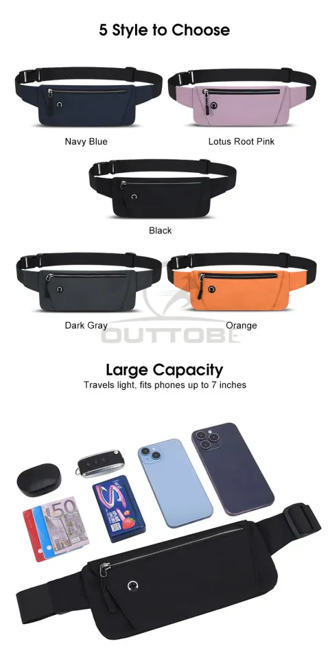 Outtobe running belt bag phone holder for women men cellphone running  jogging bag running bag waist belt bag original body bag for women jogging  Chest