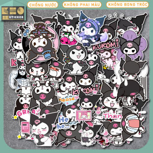 Combo 50 Sticker Kuromi chống nước sticker dán laptop điện thoại đàn guitar mũ bảo hiểm vali. MSP: ST127