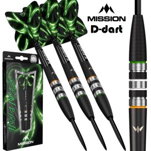 MISSION STEEL TIP DART - 23G/25G Robyn Byrne Black Titanium 90% Tungsten Steel Darts (ARROW DART KELULI)