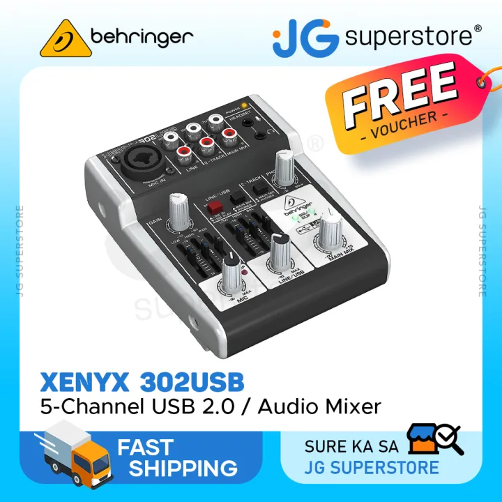 中古美品】BEHRINGER XENYX 302USB マイク、ケーブルセット BEHRINGER