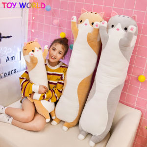 Long Cat Pillow Plush Toy Doll Best Selling Doll Stuffed Office Nap Pillow Bed Sleep Pillow Home Decor Birthday Gift for Kids Girl