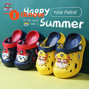 I know Paw Patrol Kids Cute Garden Shoes Cartoon Slides Sandals Clogs Children Beach Slipper