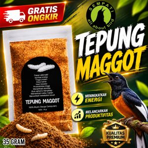 SEMPATI Tekor Tepung Kroto Sempati Pakan Makanan Burung Murai Kacer Cucak Ciblek Voer Pur Halus Kroto Pakan Harian Burung Lomba Kicau