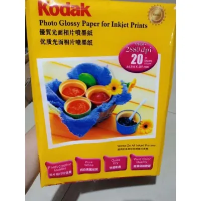 Kodak Photo Paper Glossy for Inkjet Prints 20 Sheets A4 size