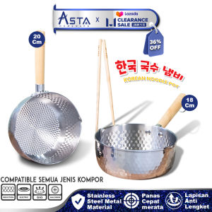 Asta Panci Mie Rebus Sauce Pan Noodle Pot Stainless 18 cm Free Sumpit Korea