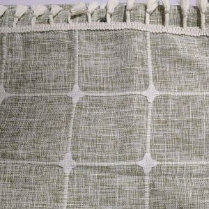 Cross-Border Embroidery Plaid Brown round Tablecloth Vintage Tablecloth Table Cloth Cover Cloth Modern Simple Dust Cover Table Cover