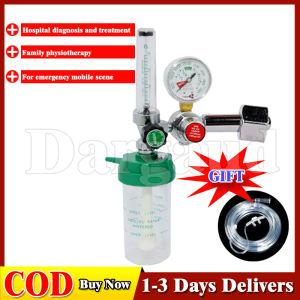 Oxygen Tank Regulator Set With Pressure Gauge Medical Buoy Pressure Reducing Valve Flow Meter