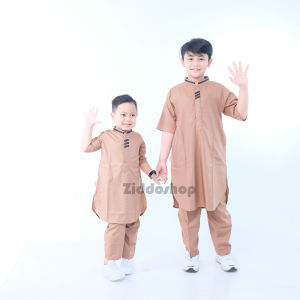 Baju Busana Muslim Setelan Koko Turki Anak Cowok Bahan Toyobo Fodu Usia 1 - 12 14 Tahun