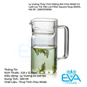 Dụng Cụ Lọc Trà / Ống Lọc Trà Thuỷ Tinh Chịu Nhiệt Có Nắp Đậy Tiện Lợi Và Sang Trọng