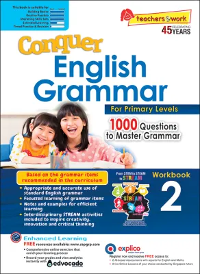 Conquer English Grammar For Primary Levels Workbook 1 - 6 | Skill-based | Primary English School Assessment Books - SAP