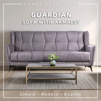[FREE Shipping & FREE Installation] Guardian 2 and 3 Seater Sofa with Armrest Grey Pet Friendly - SF-209
