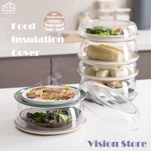 Vision Multi-Layer Food Insulation Cover Anti Flies Foldable Heat Preservation Food Cover Dustproof Transparent Stackable Food Insulation Storage Box Anti Ccross Flavor