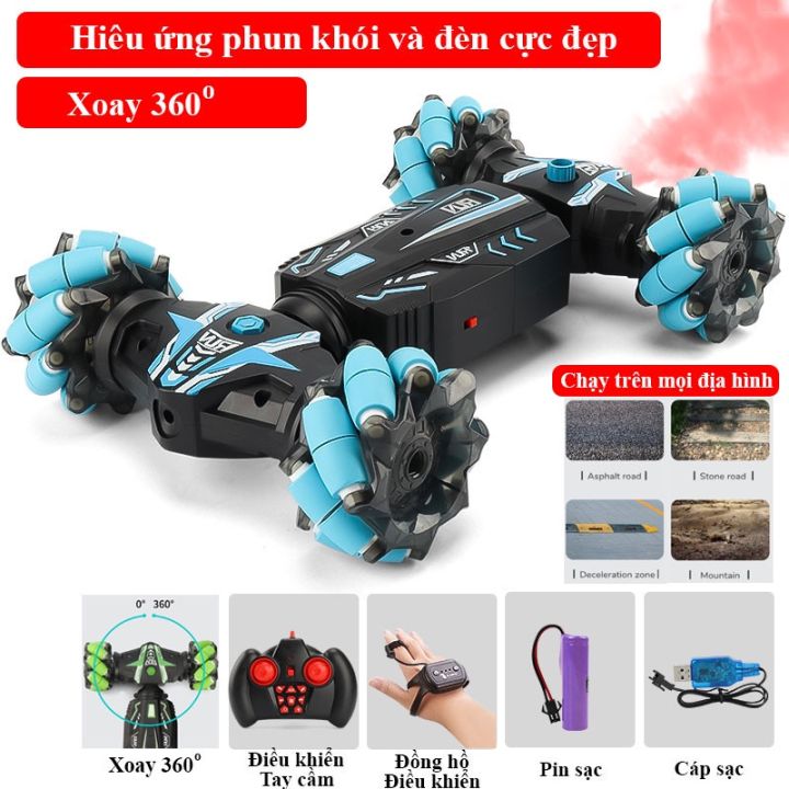 Xe điều khiển từ xa bằng cử động tay và tay cầm xoay 360 độ có nhạc và ...