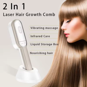 [ READY STOCK ] 2 in 1 Laser Hair Growth Scalp Comb Cordless Head Massager Anti-Hair Loss Fatigue Relief