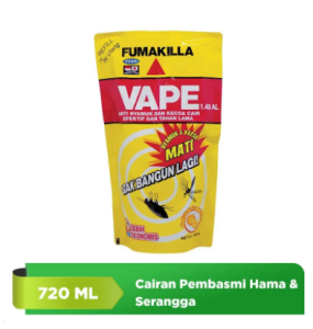 Fumakilla Vape Anti Nyamuk dan Kecoa Cair Cairan Pembasmi Serangga [175 mL/360ml/720ml Pouch]