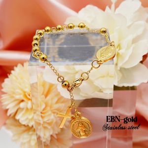 BKU HYPOALLERGENIC STAINLESS ROSARY BRACELET (EBN)