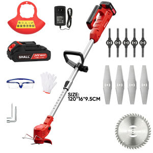SHALL Grass Cutter Cordless  Lawn Mower Cordless Electric Lawn Mower Trimmer Rechargeable Portable Garden Trimming Tool