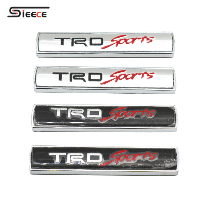 Sieece TRD Sports Letter Car Side Fender Emblem Sticker Decals For Toyota Avanza Vios Wigo Rush Fortuner Innova Hilux Corolla Cross Hiace RAV4 FJ Cruiser Yaris Camry Alphard Corolla Altis Sienna