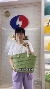 MLADEN Beach Tote Bag Waterproof Lightweight Large Capacity Plastic Handbag Travel Pool Sand Resistant