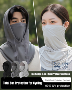 Sun Protection Riding Mask Hat With Big Brim Full Face Uv Protection Cycling Mask