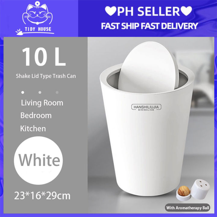 COD 10L Flip Lid Trash Bin New Kitchen and Bathroom Garbage Bin ...