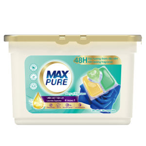 Viên giặt maxpure hộp 30 viên hương huyền ( màng nhập từ nhật tự tan trong nước)