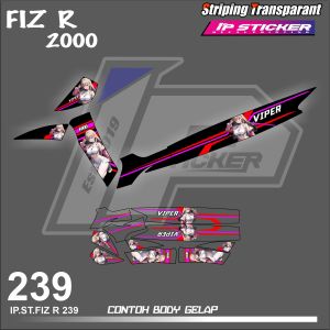 FIZ R 2000 (COD) STIKER STRIPING MOTOR YAMAHA FIZ R 2000 HOLOGRAM DAN TRANSPARAN