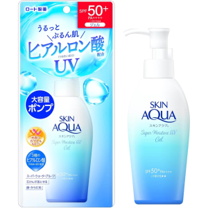 Rohto Skin Aqua UV Super Moisture Gel Pump 140g Sunscreen for face and body