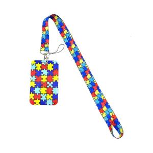 Multipurpose Autism Anime Lanyard Holder Fashionable Convenient for Business Cards and Keychain Accessories